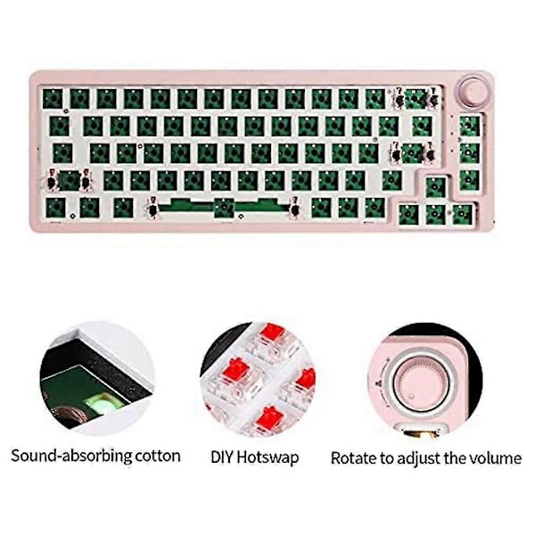 RGB Hot Swap Programmerbar Kopplingsdosa DIY Mekaniskt Tangentbordskit Stöd Cherry MX Kailh Mekanisk