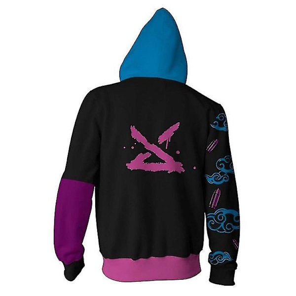 Nopea toimitus Unisex Anime 3D-printti Pullover Hupparilla Streetwear Cosplay Puku Legends League Hupullinen Takki Miehille Naisille S