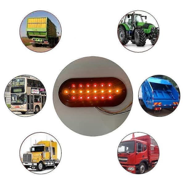 20led E4 Flytende Stopp Brems Blinklys Bakre Baklys For Lastebil Tilhenger Bobil Par
