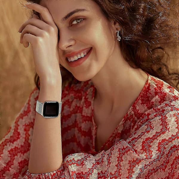 5-pakning stropper for Fitbit Versa 2/se: Justerbare elastiske nylonbånd