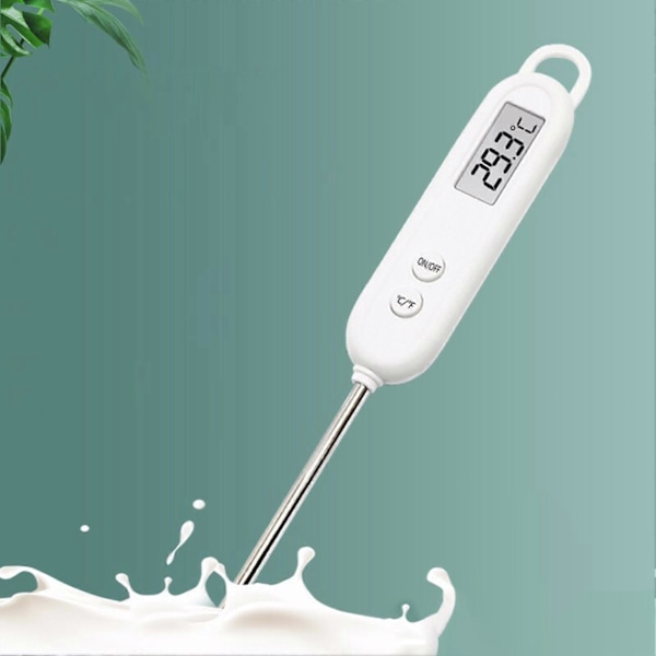 Matlagingstermometer LCD-skjerm Øyeblikkelig Avlesning Rustfritt Stål Digital Temperatursensor for Kjøkken