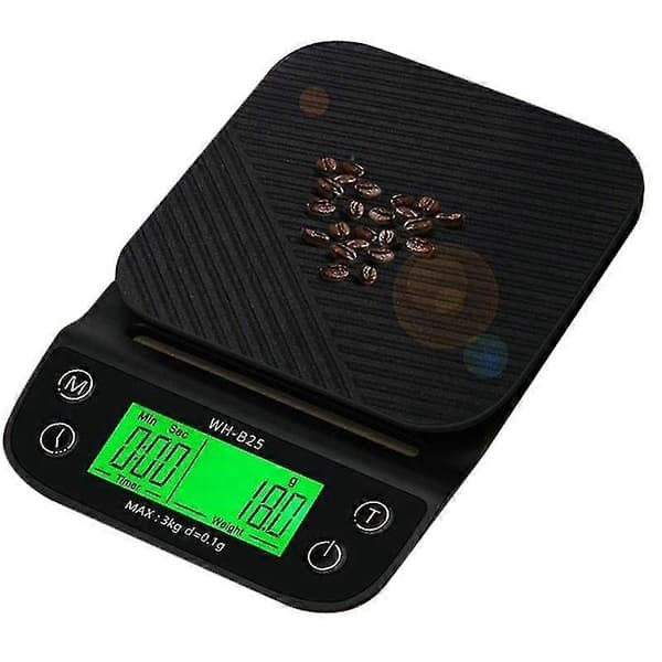 Presisjons Kaffeskala med Timer Multifunksjon Kjøkkenvekt LCD Digital Matvekt For Baking