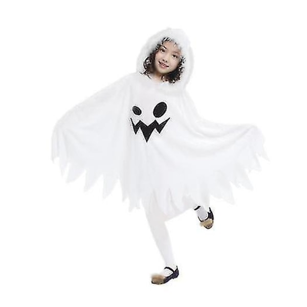 Halloween-mantel Cosplay-kläder med spöke för barn L