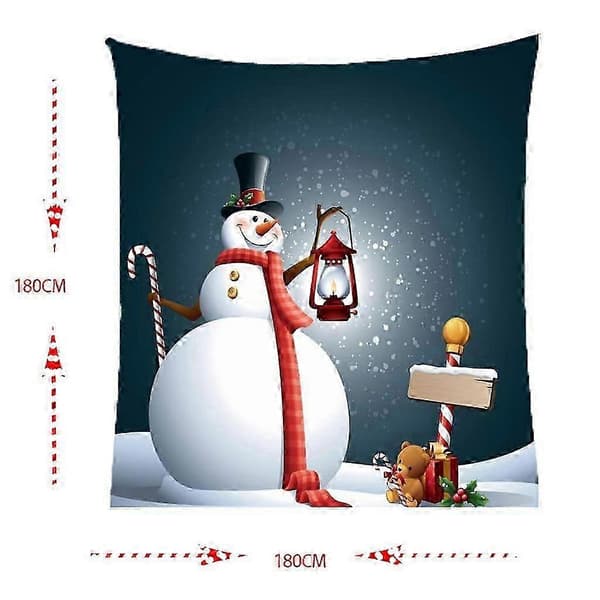 Väggbonad med jultema för rum, 3D-polyestertapeter, studentrum 04 Snowman 1