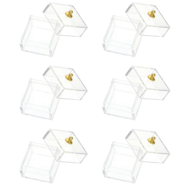10 stk. slik displayboks plastik opbevaringskasse mini pynt (transparent)