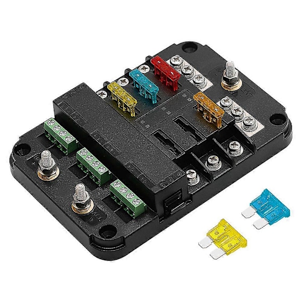 Sikringsholder Auto Sikringsblokk Sikret Distribusjonsblokk 10v-24v Marine Sikringsblokk