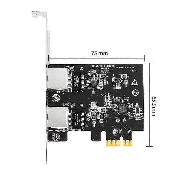 Pcie Dubbel Gigabit Ethernet Controller Kort Rtl8111h Chips Server Nätverk 2 Rj45 Port Lan Adapter Zc