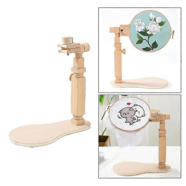 Justerbart broderiramme stativ skrivebord kryssholder treramme stativ