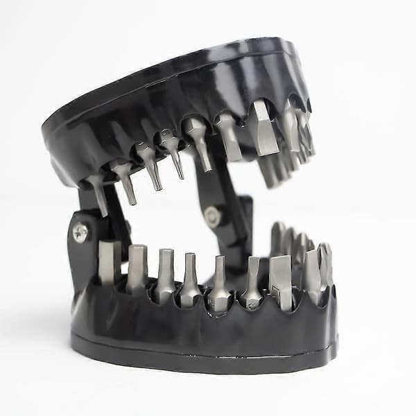 Boremaskinebitsholder til proteser Tandmodeldesign Holder op til 28 bits Passer til 1/4 tomme sekskantbit og drivbit