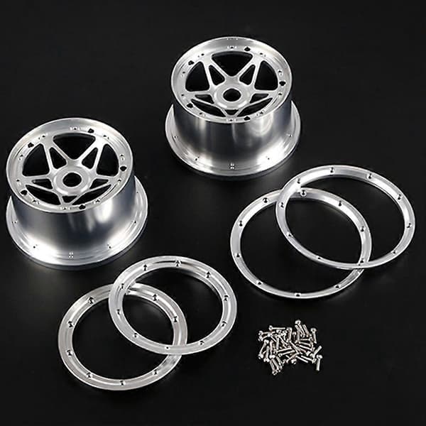 CNC Metal Baghjulsnavsæt Til 1/5 Hpi Rofun Rovan Km Baja 5b Rc Bildele, sort