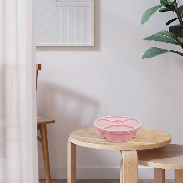 Kreativ Plast Multifunktionell Snacks Serveringsbricka med Lock för Hemmet (Slumpmässig Färg)