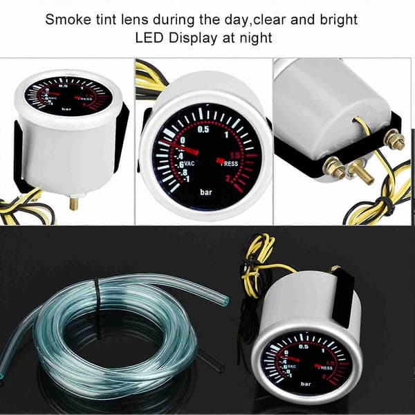 2\" Universell 12V LED Digital Turbo Boost PSI Måler for Bil