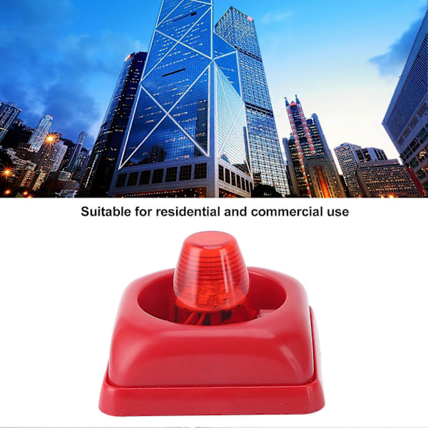 LED Ljud- och Visuell Alarm Strobe Varningshorn 3 Ljudlägen Blinkande Ljus Brandvarnare DC12V 24V