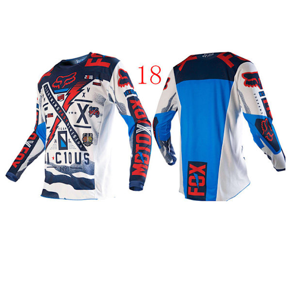 Sommar herr FOX downhill cykelkläder snabbtorkande ventilerande långärmad T-shirt style 1 XS