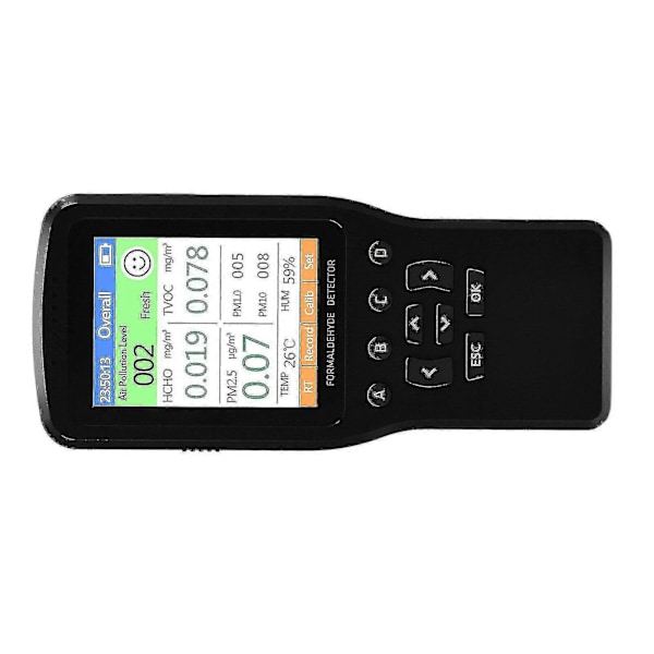 Luftkvalitetsmätare Detektor Noggrann Test Formaldehyd Hcho Tvoc Pm1/2.5/10 Fx Ty