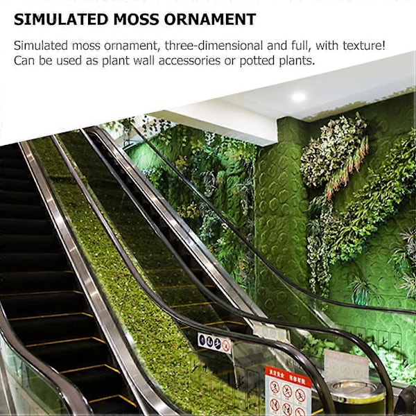 Konstgjord Mossdekor Falsk Gräsmatta Konstgjord Trädgårdsmossa Ornament Dekorativ DIY Moss Ornament