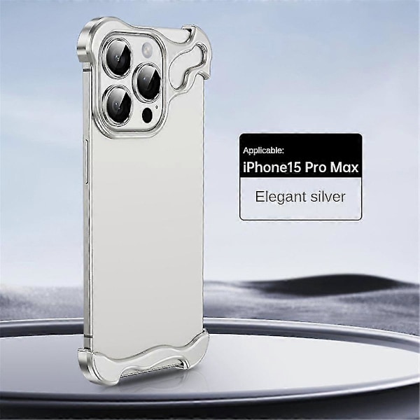 Kuumat erikoismuotoiset metalliset kulmatyynyt putoamista estävä puhelinkotelo iPhone 15 14 13 Pro Max -puhelimille iphone14plus Grey