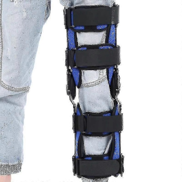 Knæledsbandage Justerbar Åndbar Knæstabilisator Benbeskytter Knæforstuvning Fastgjort Rem Ortopædisk Leddegigtbeskyttelse Left leg M