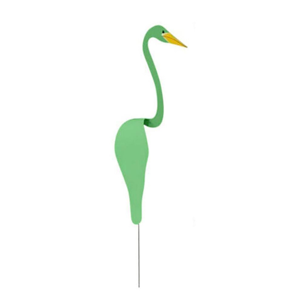 Swirl Bird Rosa Flamingo Dynamisk Fugl Lett Hagebris Fugl Vindkunstdekorasjoner For Terrasse Hage Utendørs Dam Basseng Fontene Green