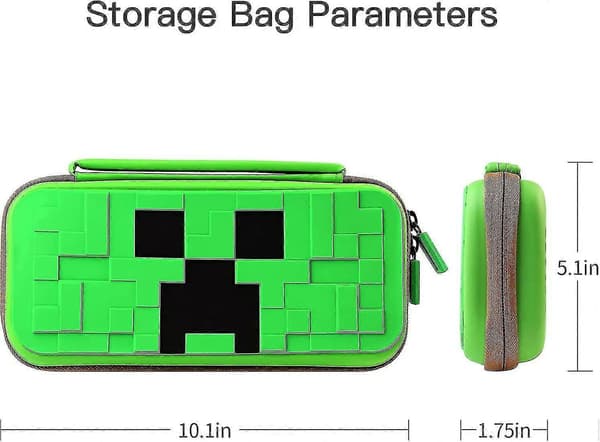 Bärväska för Nintendo Switch Minecraft med Minecraft och Switch Minecraft-spelkort, Spelförvaring