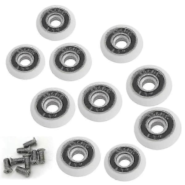 Set med 8 Ersättningshjul för 19mm Diameter Duschdörr yu