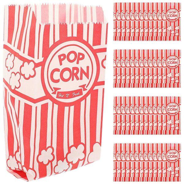 100 stk. Popcornposer af papir til fest, store mængder popcornbeholdere til filmaftensdekorationer til fest