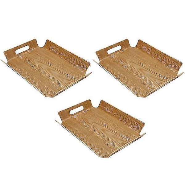 3x Luksus Skrivebord Bord Bambus I Seng Brød Træbakke Træ Frugt Morgenmad Mad Kage Kaffe Te Serv