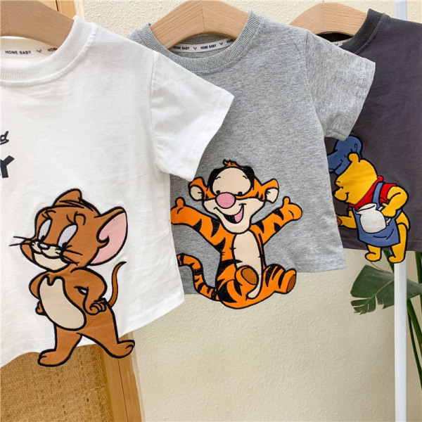 Disney Tigger Nalle Puh Kortärmad T-shirt för pojkar och flickor i bomull white 100cm