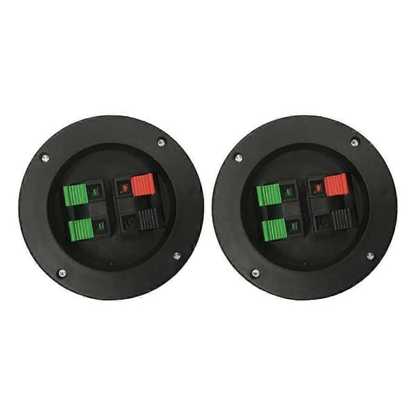 2 st Högtalarterminalkopp DIY 4-vägs Terminal Bindningsstolpe Tillbehör