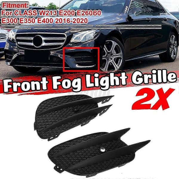 2X Bil Front Støtfanger Tåkelys Grill Deksel for E CLASS W213 E200 E260 16-20 A2138856800 A2138