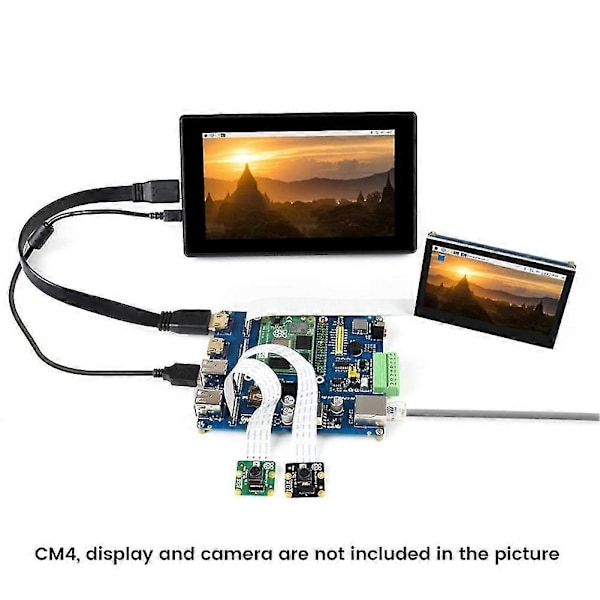Cm4 Poe -laajennuskortti Poe/rs485/rs232 Rpi Compute Module 4 Lite/emmc 1kpl