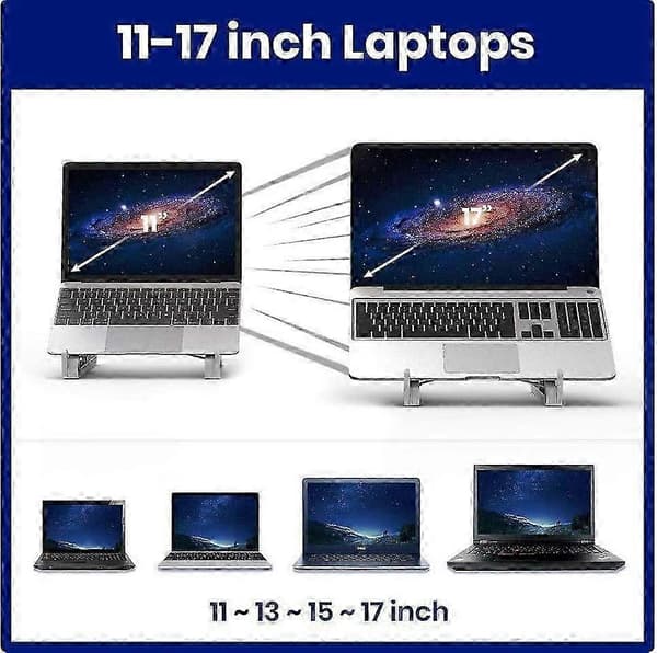 Bærbar Laptop Bordstander Foldbar Ventilation til MacBook og Laptop