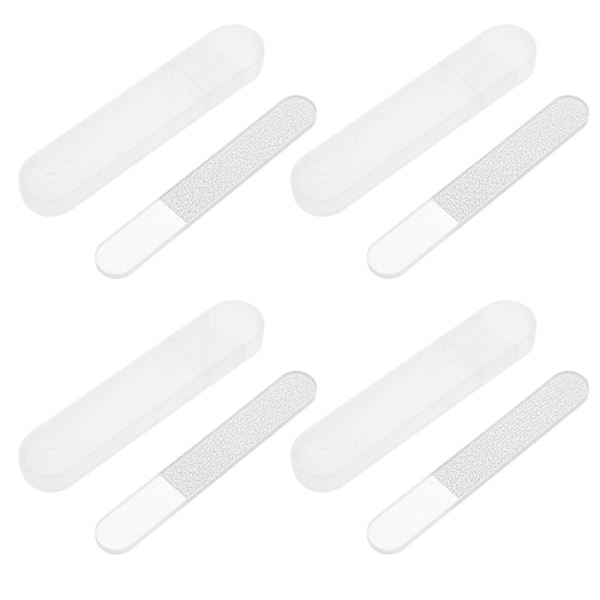 4 Set Nagelfilar Nano Glas Sandpapper Nagelfilar Manikyr Poleringsfilar