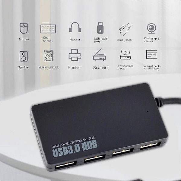 USB 3.0 Hub Höghastighets USB3.0+USB2.0 Hub Extern 4-portars Adapter Splitter För Laptop Stöd Window