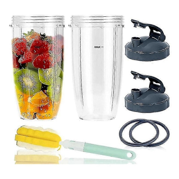 Ersättningsmuggar 946 ml med två flip-top-lock, gummitätningar, för 600W och 900W Blender Accessor