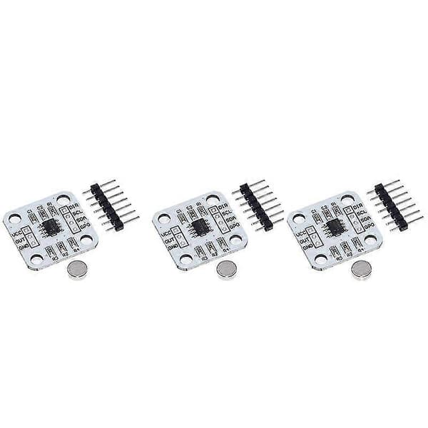 3 stk. AS5600 Encoder 12 Bit Presisjons Magnetisk Induksjonsvinkel Målesensor Modul Elektronisk Co