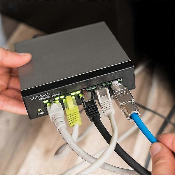 Rj45 Nettverkskontaktpakke - Sett med 4 Cat6a Rj-45 Nettverkskontakter - Skjermet 6a Ethernet Kabel Str