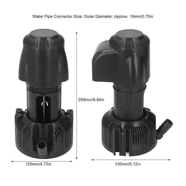 Luftkøler Vandpumpe 50W 2500LPH Flow 2,5m Løftehøjde Ultra Støjsvag Børsteløs Motor IP68 Vandtæt AC Vandpumpe