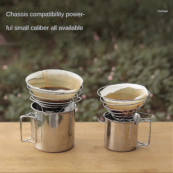 Gjenbrukbar Kaffetrakter i Stål Gjenbrukbar Kaffe Papirløs Kaffetrakter Kaffefilter Pour Ove