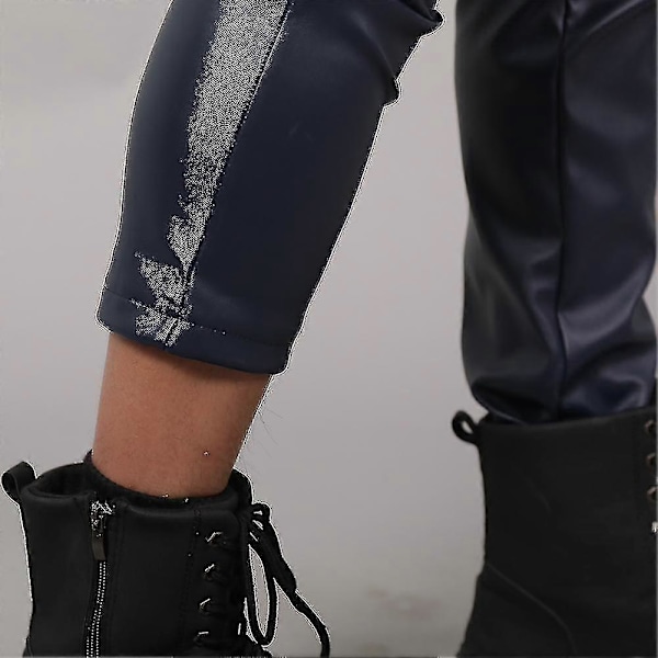 Youthup Herre Stretch Tight Faux Skinnbukser Navy blue EU 35