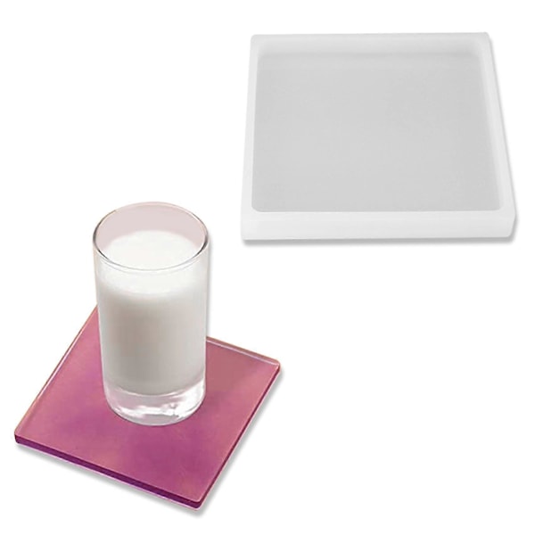Hartsunderlägg Form Kit Silikon Hartsformar DIY Underlägg Runda Och Fyrkantiga Former För Epoxiharts