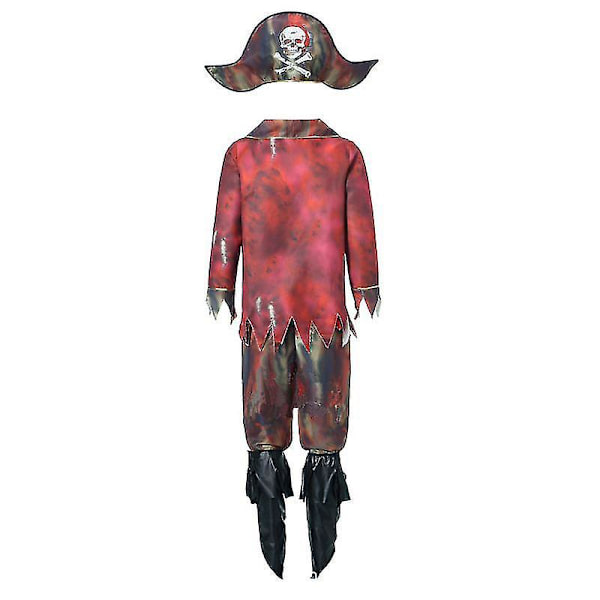 Halloween-pirattikapteenin cosplay-asu miehille, karnevaali- ja näyttämöesityksiin, veripirattirooliasu, joulujuhlapukeutuminen, korkealaatuinen L