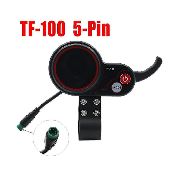 TF-100 Display Dashboard 5Pin+3PIN Tændingslås Nøgle Scooter Skateboard Speedometer til Elektrisk Sc