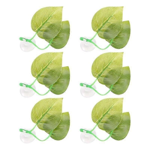 6 Stycken Betta Hängmatta Leksaker, Akvarium Plastfabrik För Betta Habitat Tillbehör