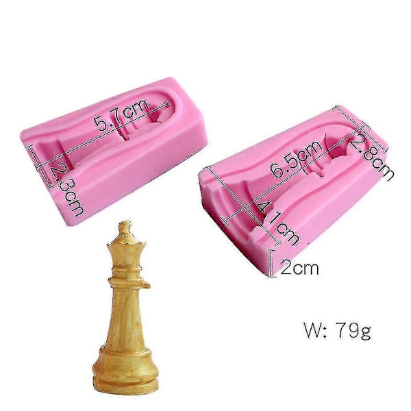Skakform Silikoneform Fondant Ler Kage Bagning Epoxyforme DIY Dekoration