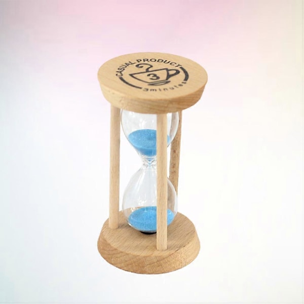 3 Minutter Børste Sand Timer Timeglas Timer Sand Timeglas Boligindretning (Blå)
