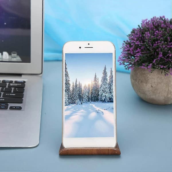 Mobiltelefonholder Tablet PC Base Træ Tablet Stand (valnød)