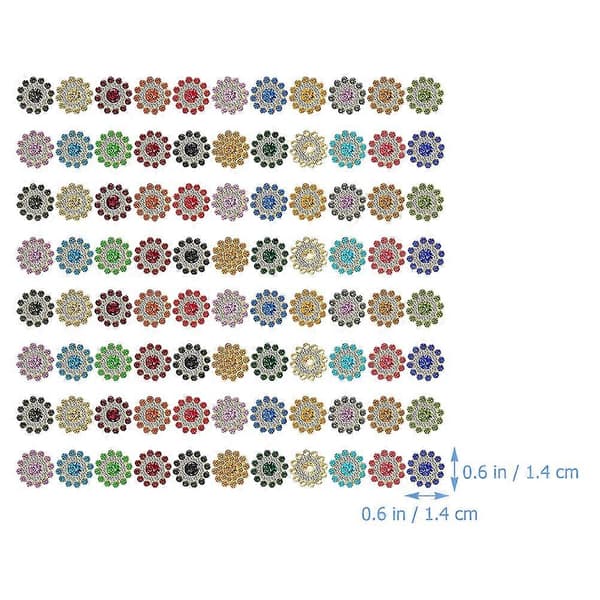 100 stk. Dekorative knapper DIY Blomsterform Tøjknapper Blandet Farve