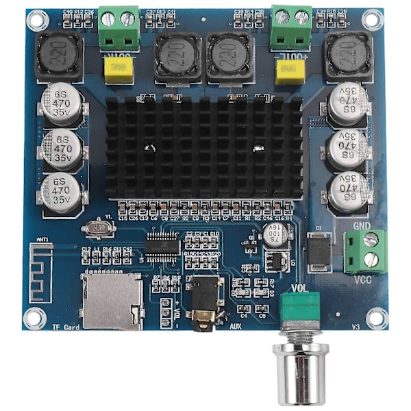 XH-A105 Bluetooth 5.0 Tda7498 Digitalt Forsterkerkort 2x100w Stereo Lydforsterkermodul Støtter TF-kort