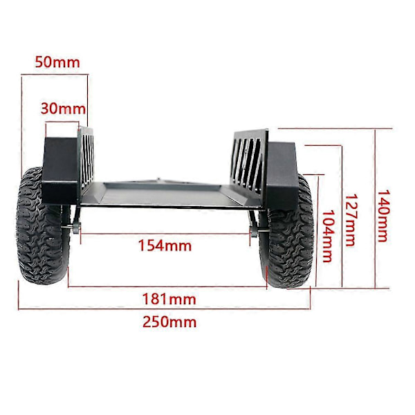 Släpvagn för 1/10 RC Crawler Bil Axial Scx10 4 D90 Reat ,1